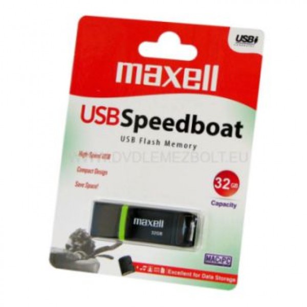 Maxell 32GB USB 2.0 Stick Flash Drive SPEEDBOAT Black